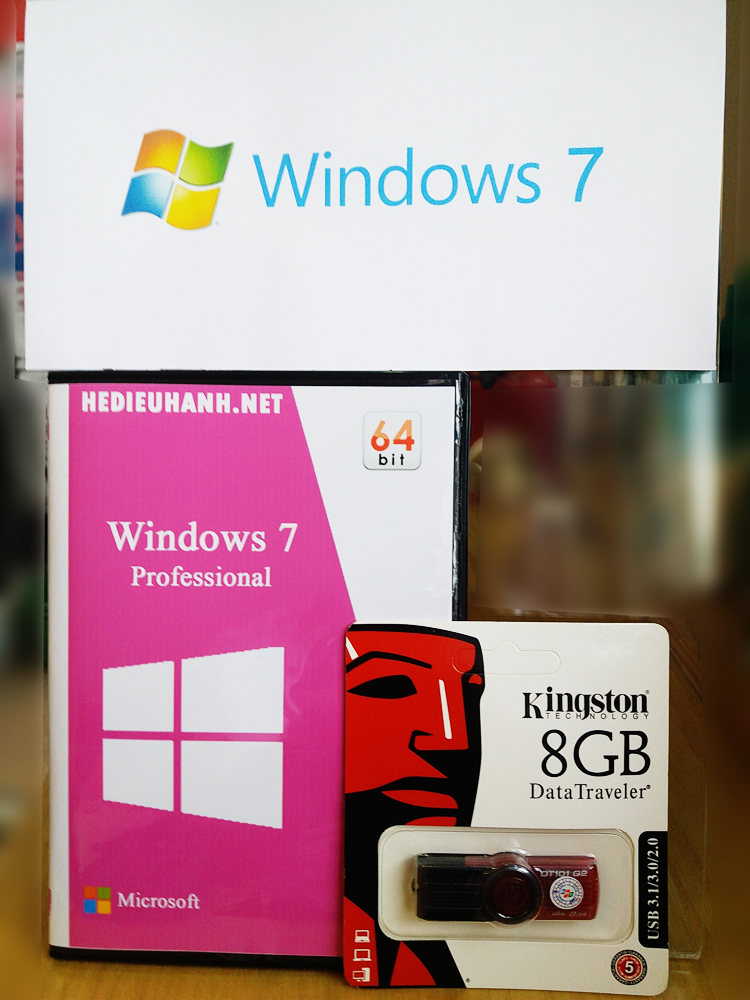 USB cài windows 7 Pro 64 bit tự động