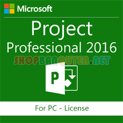 Key license Microsoft Project 2016 Professional bản quyền vĩnh viễn