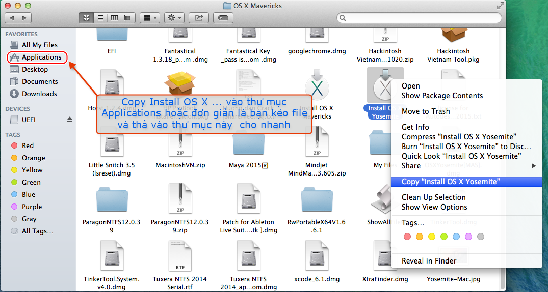 Hướng dẫn tạo USB cài MAC OS X trên PC chuẩn UEFI